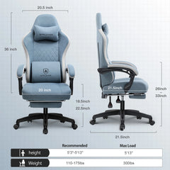 GTPLAYER Gaming Chair with Pocket Spring Cushion & Linkage Armrests