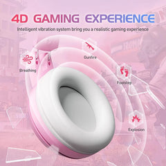 Conelz Cat Ear Gaming Headset — USB 7.1 Surround, LED Breathing Light, Vibration, Mic