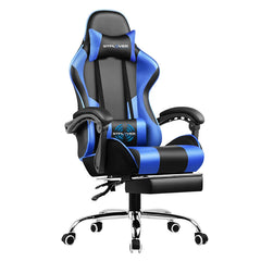 GTPLAYER Gaming Chair with Footrest, Headrest & Massage Lumbar Support