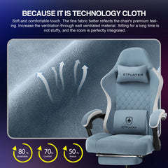 GTPLAYER Gaming Chair with Pocket Spring Cushion & Linkage Armrests