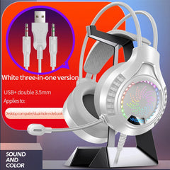 YINDIAO RGB Wired Gaming Headset — 7.1 Surround, 40mm Drivers, Memory Foam, Dual USB