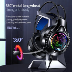 YINDIAO RGB Wired Gaming Headset — 7.1 Surround, 40mm Drivers, Memory Foam, Dual USB