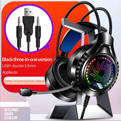 YINDIAO RGB Wired Gaming Headset — 7.1 Surround, 40mm Drivers, Memory Foam, Dual USB