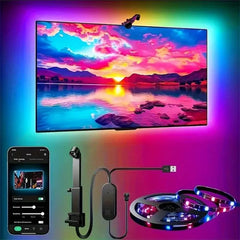 RGBIC LED TV Backlight Strip with Camera App Control Music Sync Smart Lights