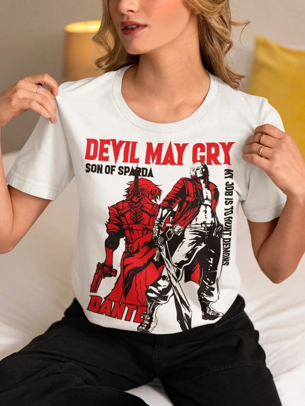 Devil May Cry Dante graphics 100%cotton unisex shirt 2026 Summer New gamer