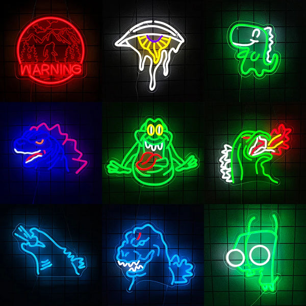 Godzilla, GIR, Slimer, Retro Movie LED Neon Sign