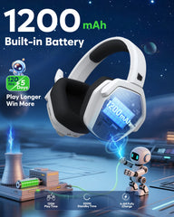 NUBWO G06 Pro Wireless Gaming Headset — Charging Dock, 120H Battery, 17ms Latency, PS5 Compatible