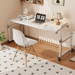 Height Adjustable Folding Laptop Desk — Portable Rolling Computer Table
