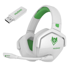NUBWO 2.4G Dual Wireless Gaming Headset — 100H Battery, 5ms Latency, Bluetooth 5.3, Noise-Cancelling