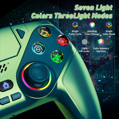 For PlayStation 5/PS5 Pro/Slim PC Controller RGB Light Wireless Gamepads