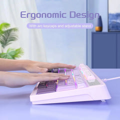 MageGee Creamy RGB Gaming Keyboard & Mouse Combo — 98 Keys, Anti-Ghosting
