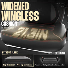 Oversized Gaming Chair with Pocket Spring Cushion, Massage & Storage Pouch