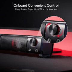 Redragon GS550 PC Gaming Speakers 2.0 Channel Desktop Computer Sound Bar