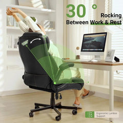 Ergonomic High-Back Office Chair with Medical-Grade Air Cushion & Diamond-Tufted Mesh