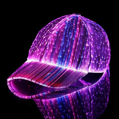 LED Fiber Optic Light-emitting Sunshade Cap Bar Dancing Night Running Hat