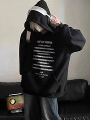 Mens With Hat Hoodies Oversize Harajuku Oversized Waterproof Cotone Cyberpunk