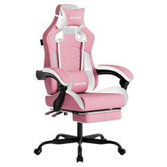 MOYU Ergonomic Gaming Chair with Massage Lumbar, Footrest & Tech Fabric — 300lb Capacity