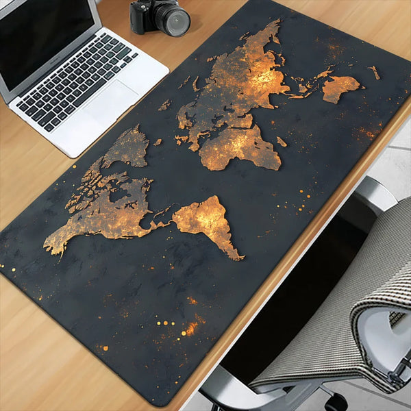 World Map Mouse Pad Large Gaming Mouse pad rubber desk mat Nonslip PC