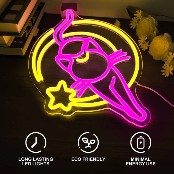 Sailor Moon Cat LED Neon Light Sign