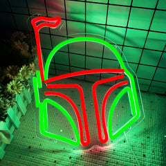 Boba Fett Helmet LED Neon Sign