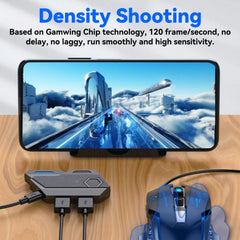 4-in-1 Mobile Gaming Combo — Bluetooth Keyboard, Mouse, Converter & Phone Stand