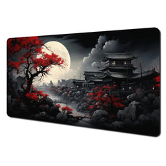 Red and black art landscapes large Mouse Pad anti-slip Durable Desk Mat
