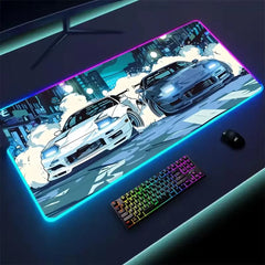 Car Super Cool RGB Mousepad Computer Table Mat Gaming Mouse Pad Gamer