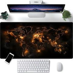 World Map Mouse Pad Large Gaming Mouse pad rubber desk mat Nonslip PC