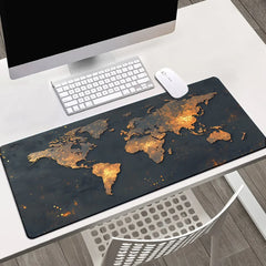 World Map Mouse Pad Large Gaming Mouse pad rubber desk mat Nonslip PC