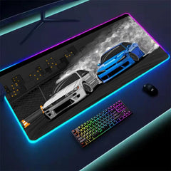 Car Super Cool RGB Mousepad Computer Table Mat Gaming Mouse Pad Gamer