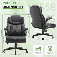 Ergonomic High-Back Office Chair with Medical-Grade Air Cushion & Diamond-Tufted Mesh