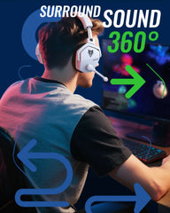 NUBWO G06 Pro Wireless Gaming Headset — Charging Dock, 120H Battery, 17ms Latency, PS5 Compatible