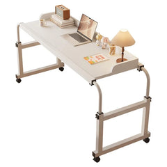 Height Adjustable Folding Laptop Desk — Portable Rolling Computer Table