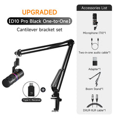 Dynamic Wireless Microphone Gaming Mic Voice Noise Reduction for Streaming