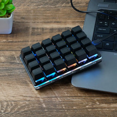 Mini Keypad 24 Keys Black USB DIY Shortcut Function Keyboard Gaming