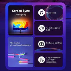 Computer Screen LED Sync Light Smart Gaming Strip Light Monitor RGB Screen