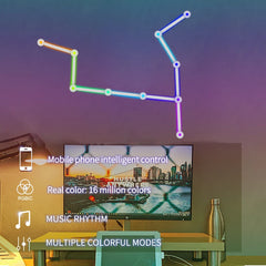 Wiscolor LED RGB Smart Wall Light DIY Atmosphere Night Light Game Room TV
