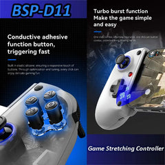 D11 Wireless Stretchable Game Controller — Hall Effect Triggers, Switch / Android / iOS