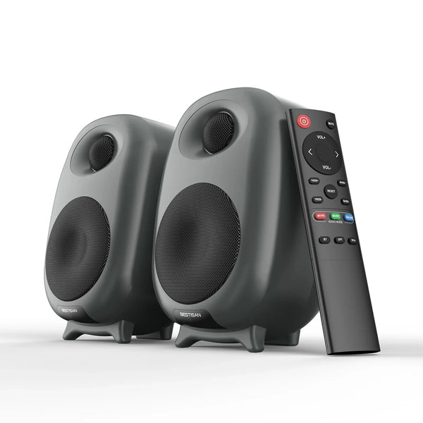Bestisan 80W Gaming Bluetooth Bookshelf Computer Active Speaker
