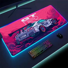 Car Super Cool RGB Mousepad Computer Table Mat Gaming Mouse Pad Gamer
