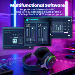 Attack Shark G800 Wireless Gaming Headset — 4-in-1 Multi-Connect, 7.1 Surround, 50mm Drivers, RGB