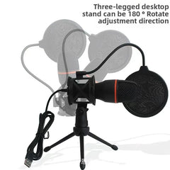 Condenser Wired Microphone for PC Laptop Gaming Podcast Studio