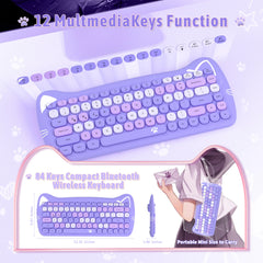 Ziyoulang 3060I 84-Key Wireless Bluetooth Keyboard — Slim, Portable & Cute