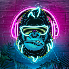Monkey Gamer LED Neon Sign