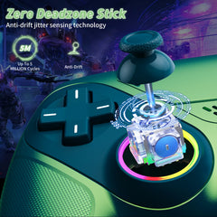 For PlayStation 5/PS5 Pro/Slim PC Controller RGB Light Wireless Gamepads