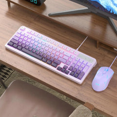 MageGee Creamy RGB Gaming Keyboard & Mouse Combo — 98 Keys, Anti-Ghosting