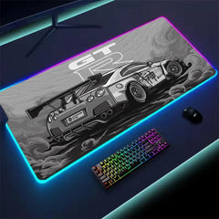 Car Super Cool RGB Mousepad Computer Table Mat Gaming Mouse Pad Gamer
