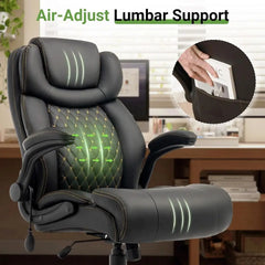 Ergonomic High-Back Office Chair with Medical-Grade Air Cushion & Diamond-Tufted Mesh