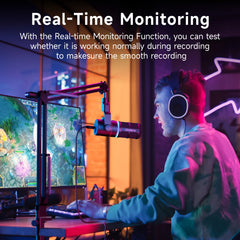 Dynamic Wireless Microphone Gaming Mic Voice Noise Reduction for Streaming