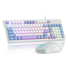 MageGee Creamy RGB Gaming Keyboard & Mouse Combo — 98 Keys, Anti-Ghosting